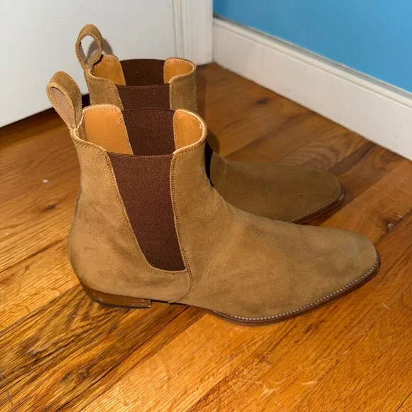 Oro Los Angeles Brown Suede Chelsea Boots - Size 10 - Picture 2 of 4